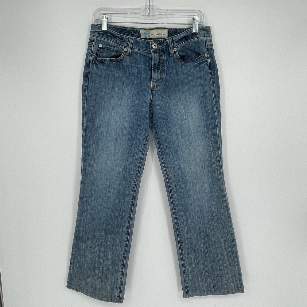 Ann Taylor LOFT Women's Y2K Blue Stretch Original Bootcut Denim Jeans Size 6